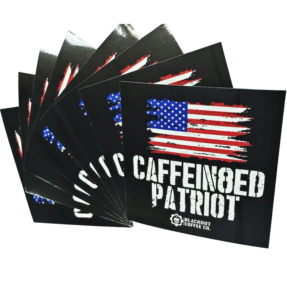 Caffein8ed Patriot Square Vinyl Decal