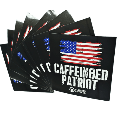 Caffein8ed Patriot Square Vinyl Decal