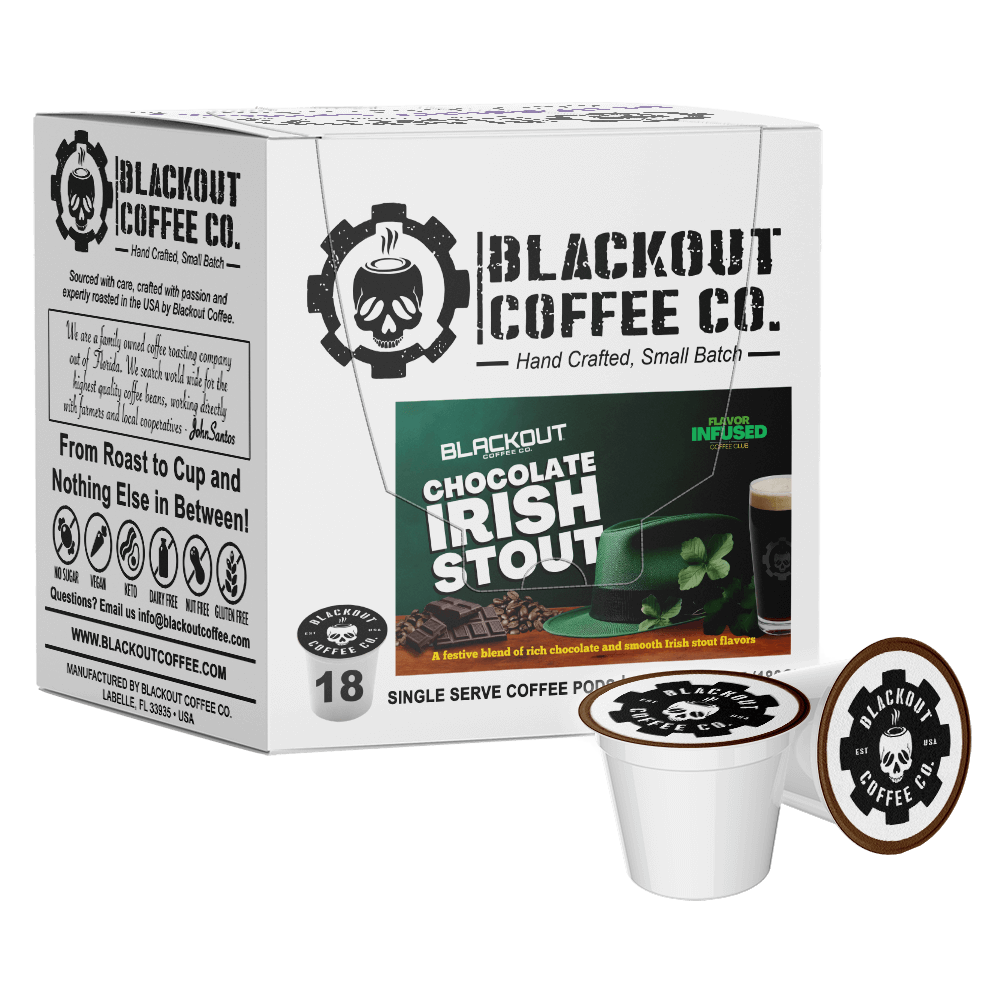 CHOCOLATE IRISH STOUT FLAVORED COFFEE PODS 18CT