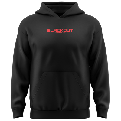 Hoodie Blackout Coffee Logo Red on Black