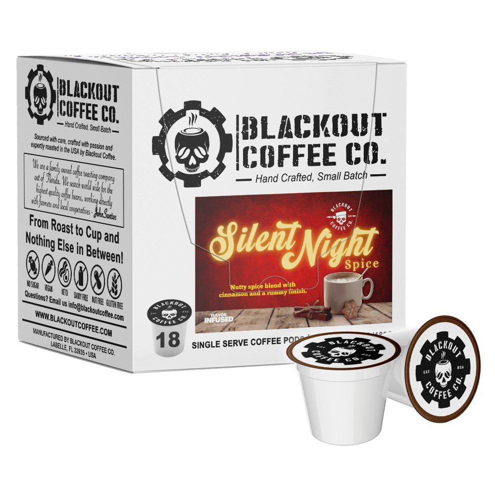 SILENT NIGHT SPICE FLAVORED COFFEE PODS 18CT