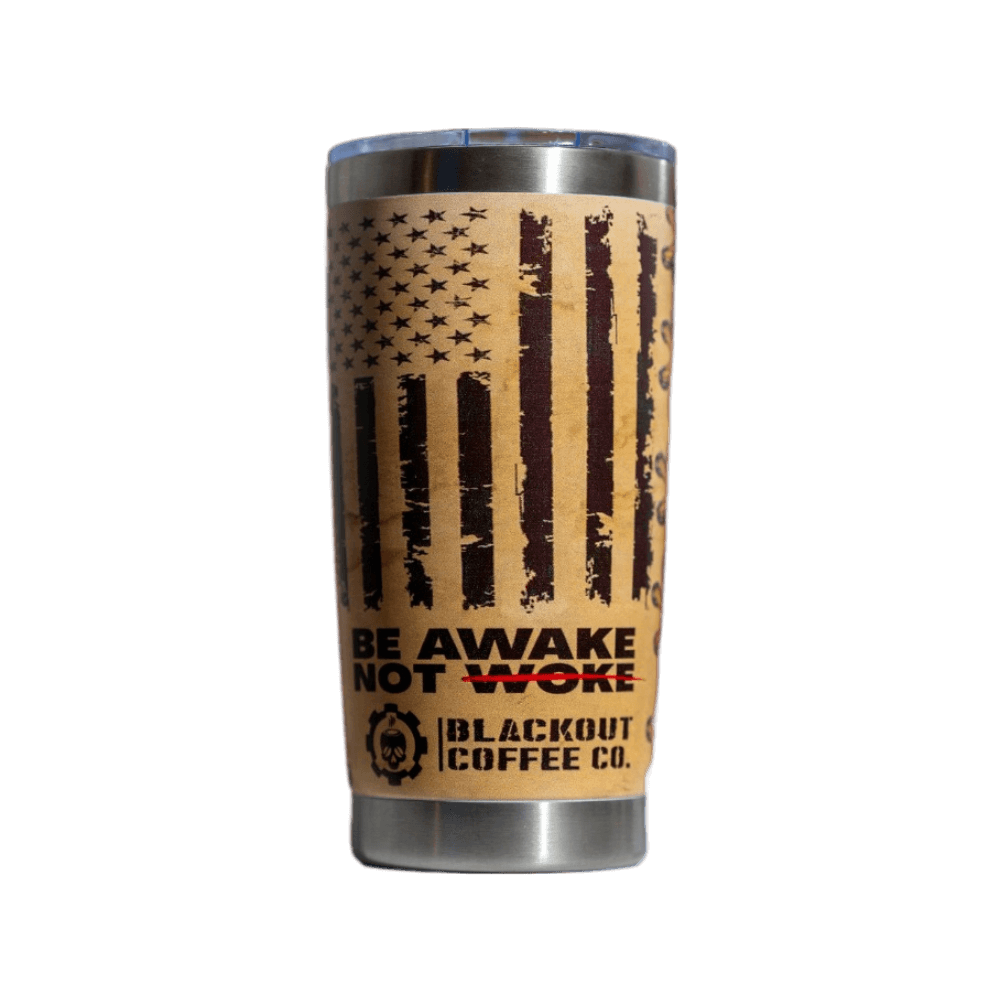 20 OZ Tumbler Be Awake Not Woke 5D Printed with Magnetic Slider Lid