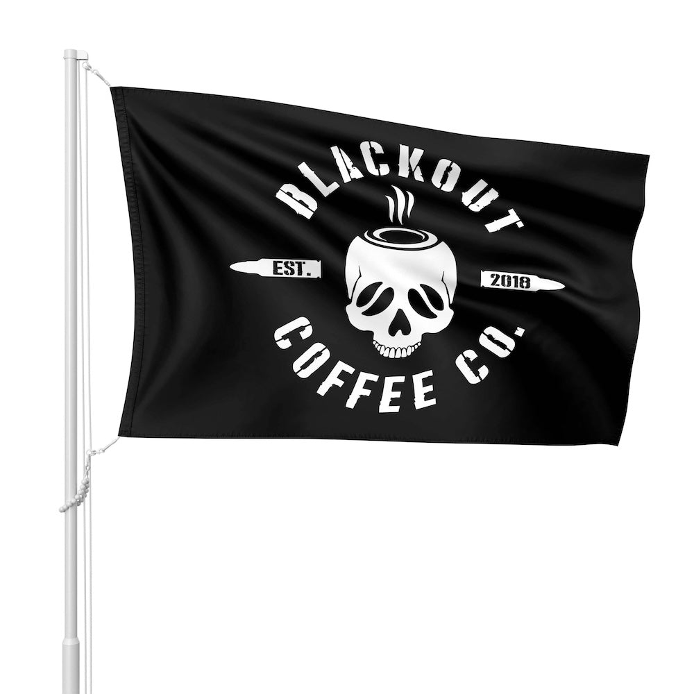  FLAG with logo of Blackout Coffee